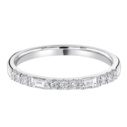 Diamond set vintage wedding ring
