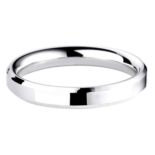 Beveled Edge Wedding Ring