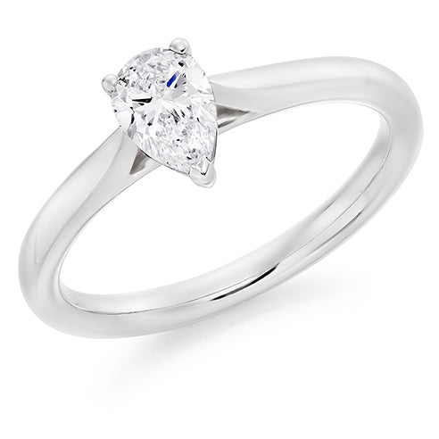 Pear Single Stone Engagement Ring