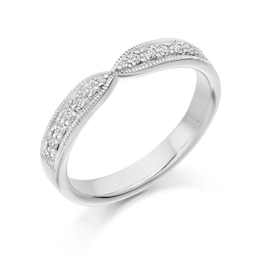 Diamond Set Bow Shaped Wedding Ring