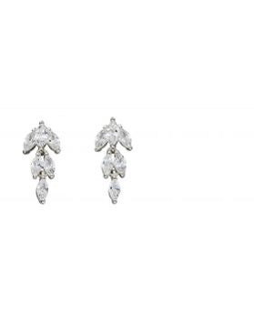 Sterling Silver Cubic Marquise Drop Earring