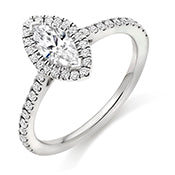 Marquise Diamond With Halo Engagement ring