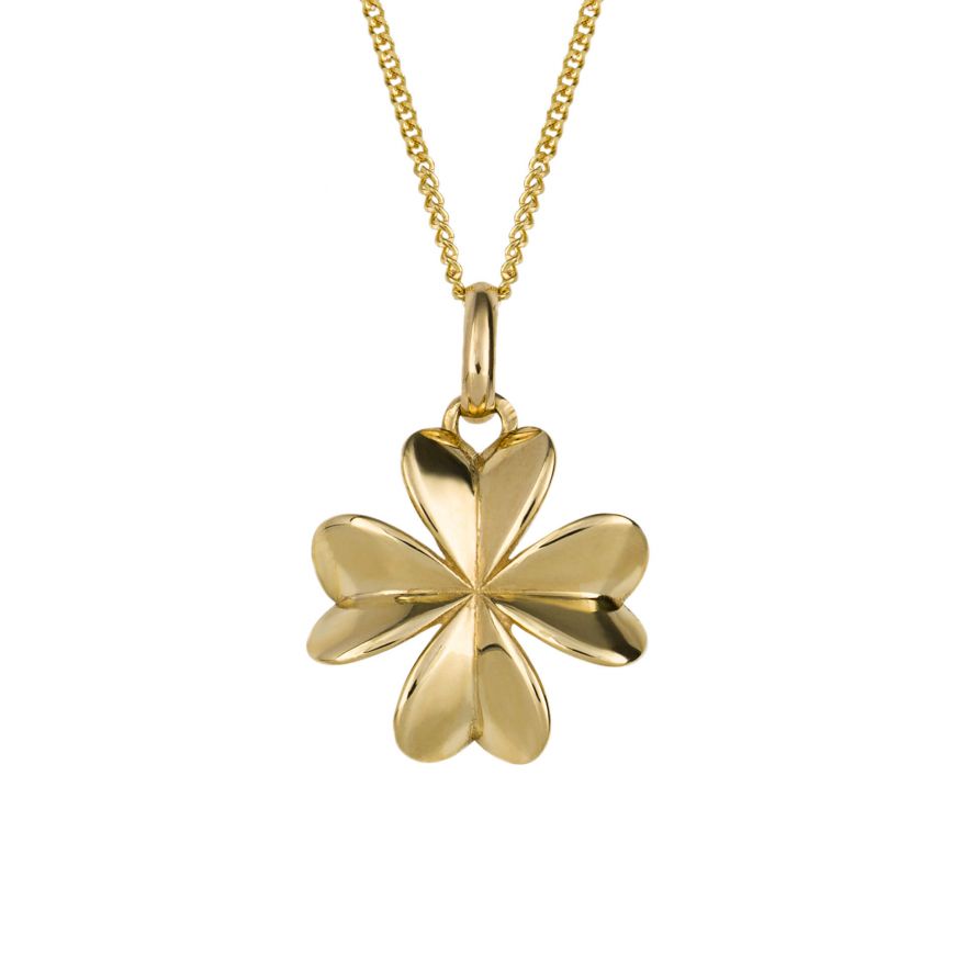 Four Leaf Clover Pendant In Yellow Gold