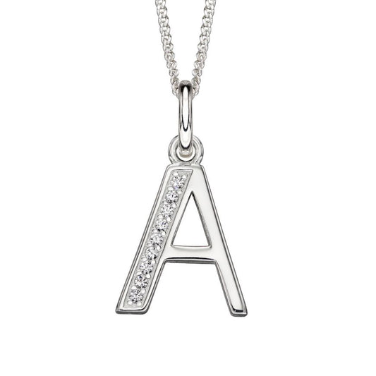 Initial Pendant With CZ