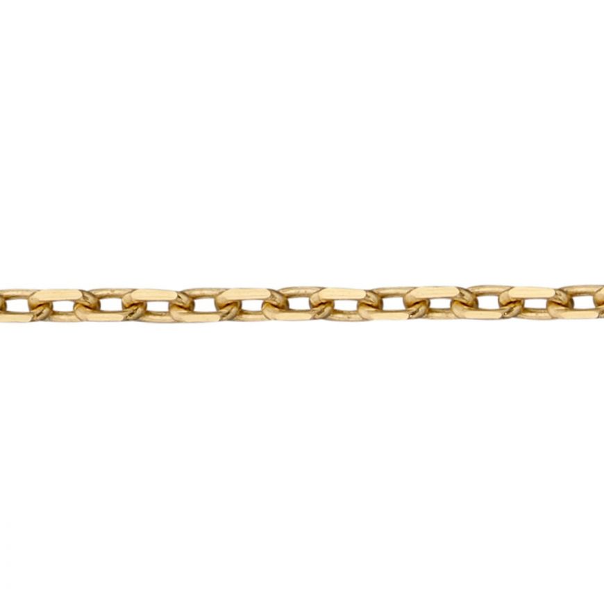 9ct Yellow Gold Diamond Cut Trace Chain With Extender