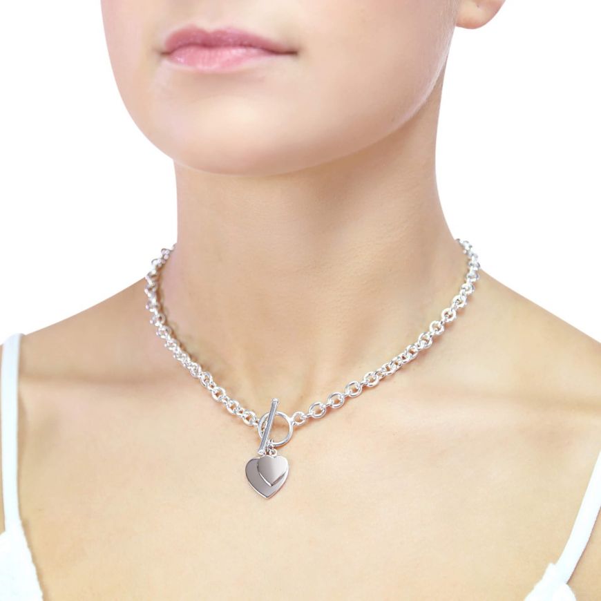 Necklace With Heart Tag