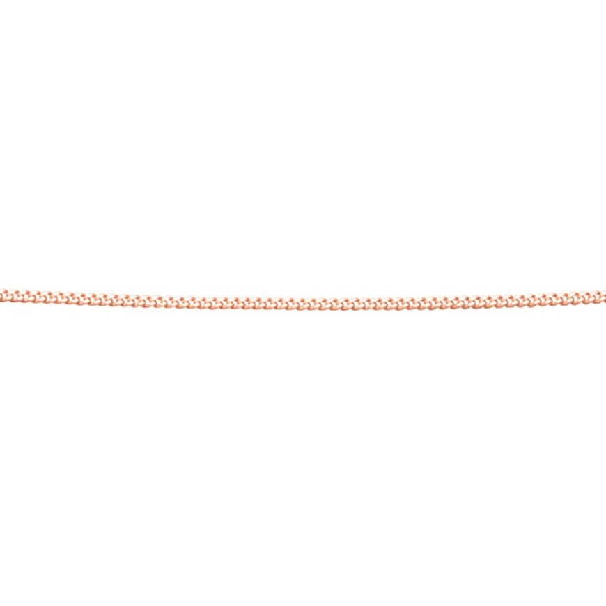 Rose Gold Plated Diamond Cut Curb Chain With Extender