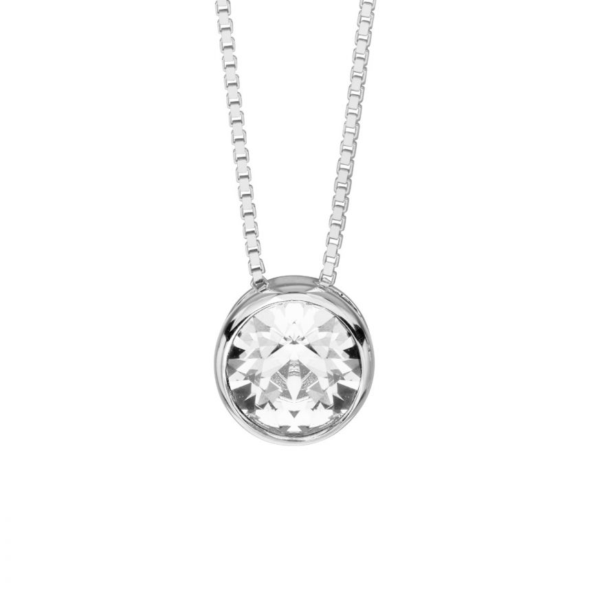 Clear Crystal Round Slider Pendant