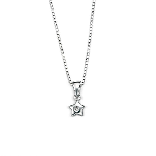 Diamond Star Pendant With Chain
