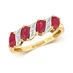 9ct Ruby and Diamond Dress Ring