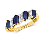 9ct Sapphire and Diamond Dress Ring