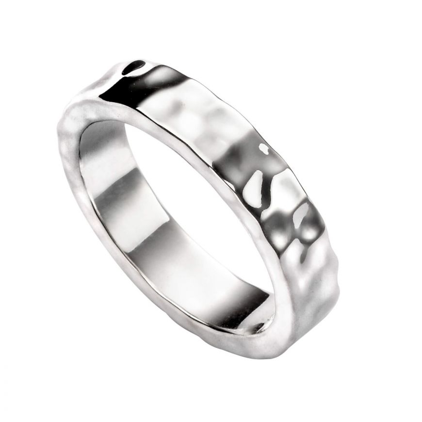 Gents Hammered Plain Band Ring